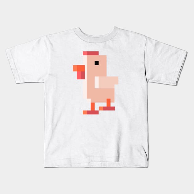 Chicken Jump Kids T-Shirt by Pushloop